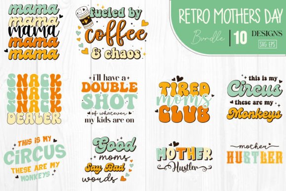 Retro Mothers Day SVG Bundle Cool Mom: A Stitch Test