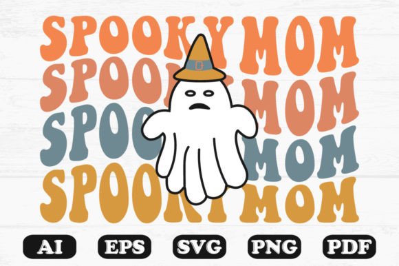 Spooky Mom Halloween Retro Wavy Svg Review